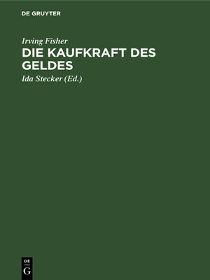 cover image of Die Kaufkraft des Geldes